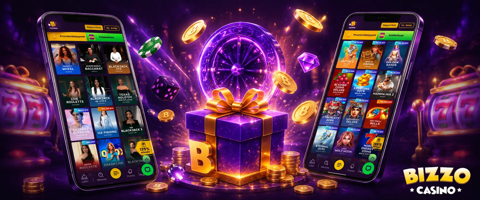 Játékkínálat a Bizzo Casinóban